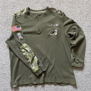 Nike NFL Miami Dolphins Salute to Service Military Pullover XXL 1/4 Zip